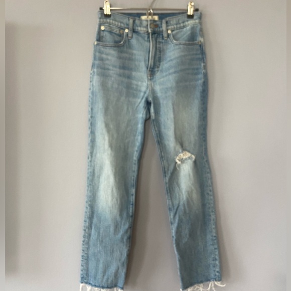 Madewell the Perfect Vintage Crop Distressed Jeans in Rosabelle Wash Size 26 - Picture 2 of 8